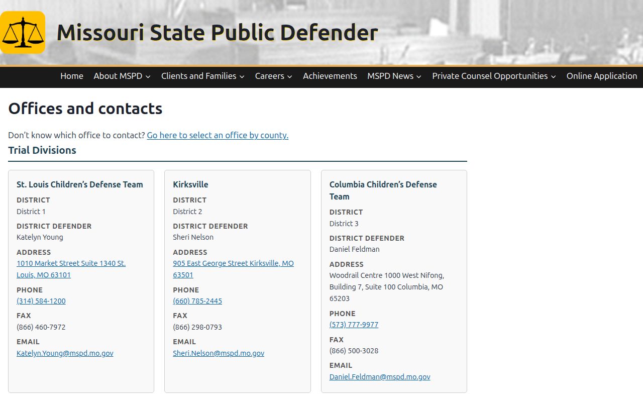 Phelps County criminal court case records and District 25 public defender directory